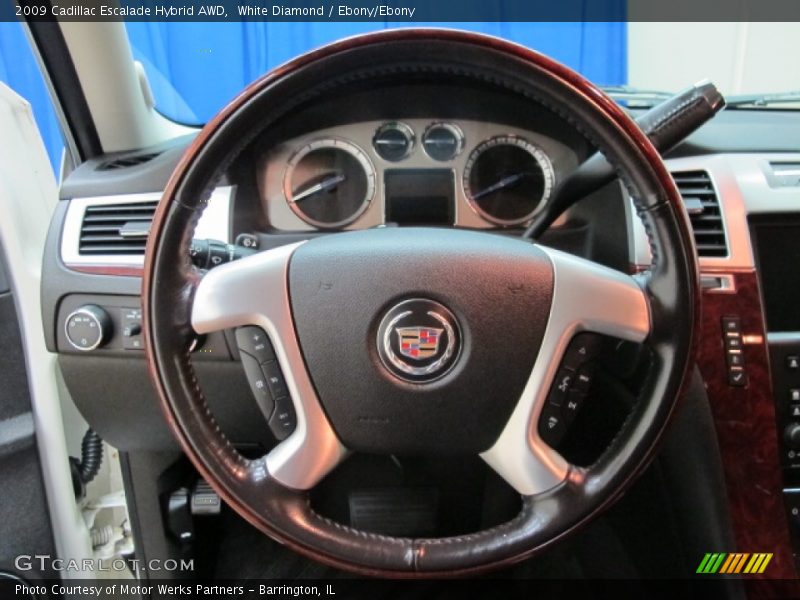 White Diamond / Ebony/Ebony 2009 Cadillac Escalade Hybrid AWD