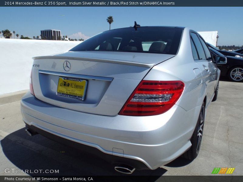 Iridium Silver Metallic / Black/Red Stitch w/DINAMICA Inserts 2014 Mercedes-Benz C 350 Sport