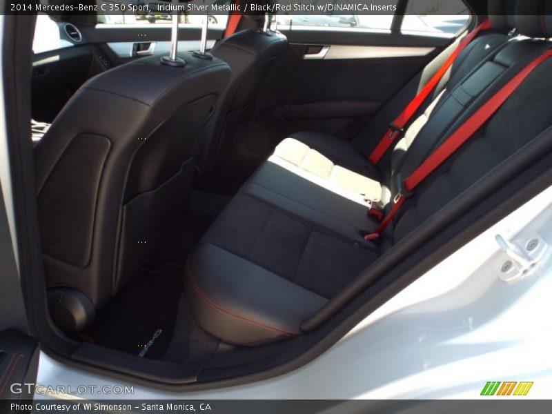 Iridium Silver Metallic / Black/Red Stitch w/DINAMICA Inserts 2014 Mercedes-Benz C 350 Sport