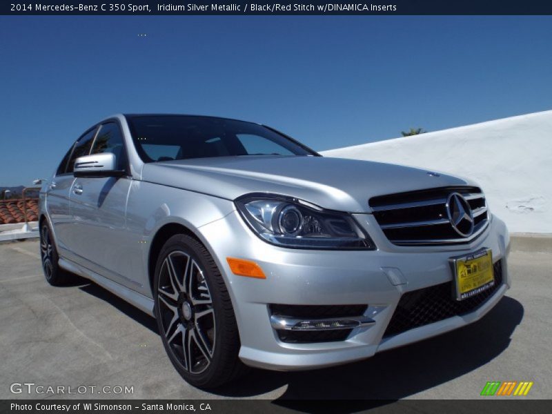 Iridium Silver Metallic / Black/Red Stitch w/DINAMICA Inserts 2014 Mercedes-Benz C 350 Sport