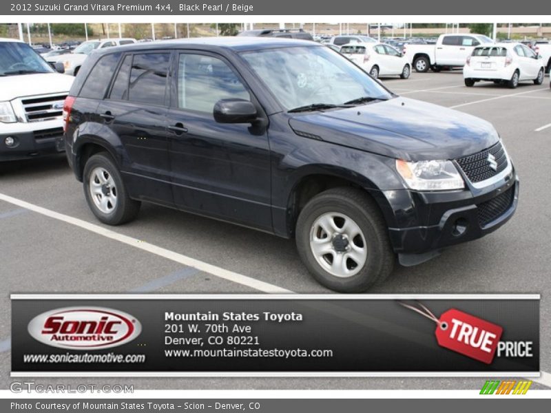 Black Pearl / Beige 2012 Suzuki Grand Vitara Premium 4x4
