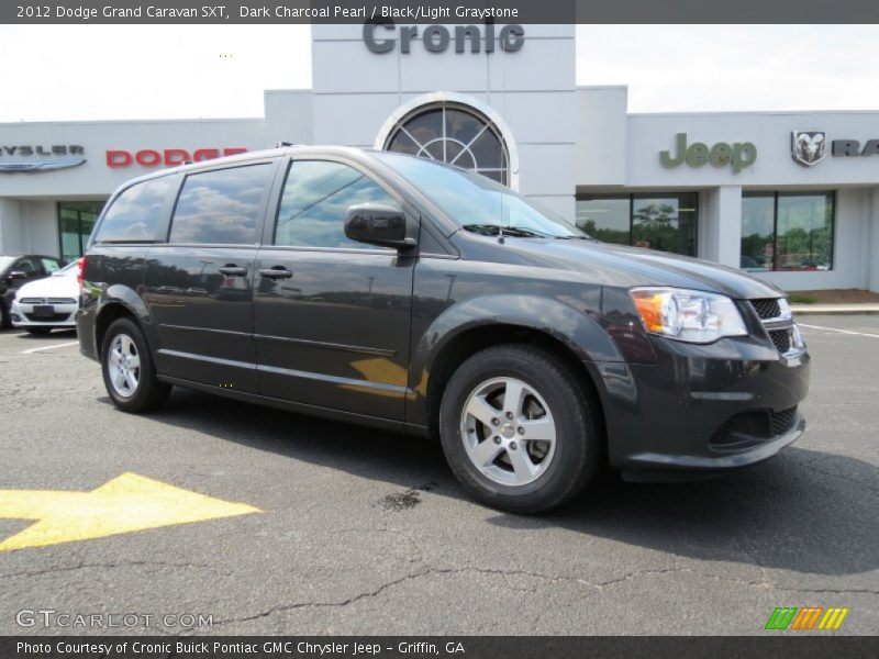 Dark Charcoal Pearl / Black/Light Graystone 2012 Dodge Grand Caravan SXT