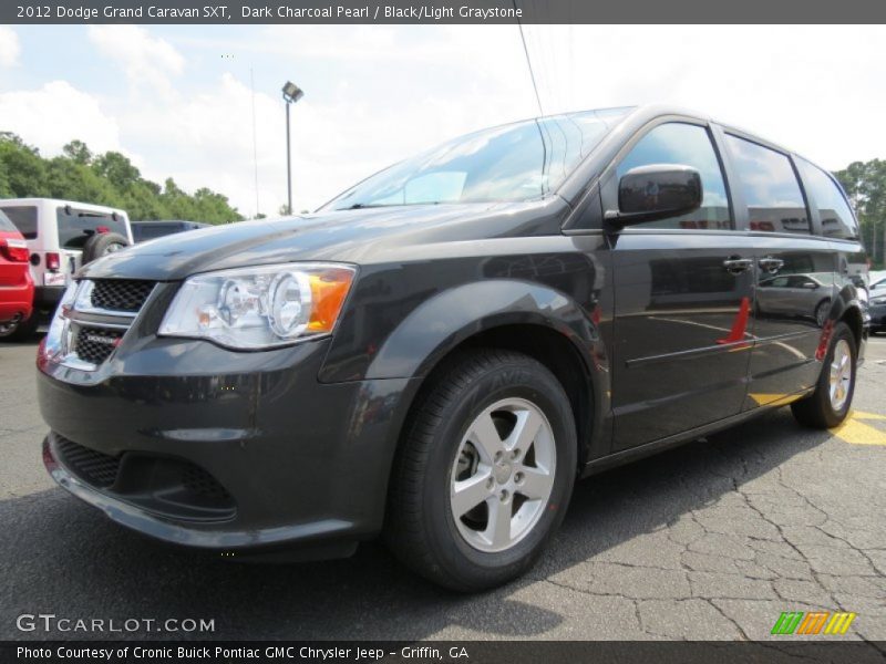 Dark Charcoal Pearl / Black/Light Graystone 2012 Dodge Grand Caravan SXT
