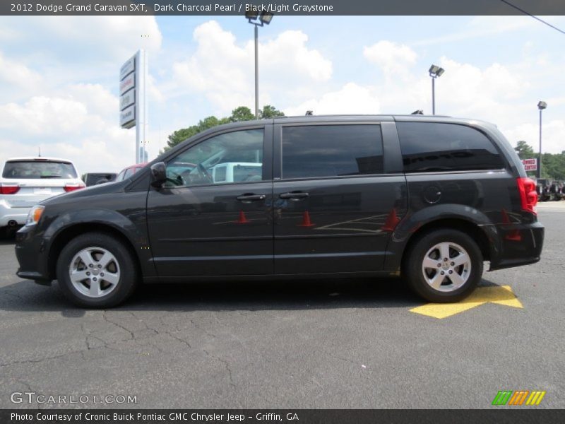 Dark Charcoal Pearl / Black/Light Graystone 2012 Dodge Grand Caravan SXT