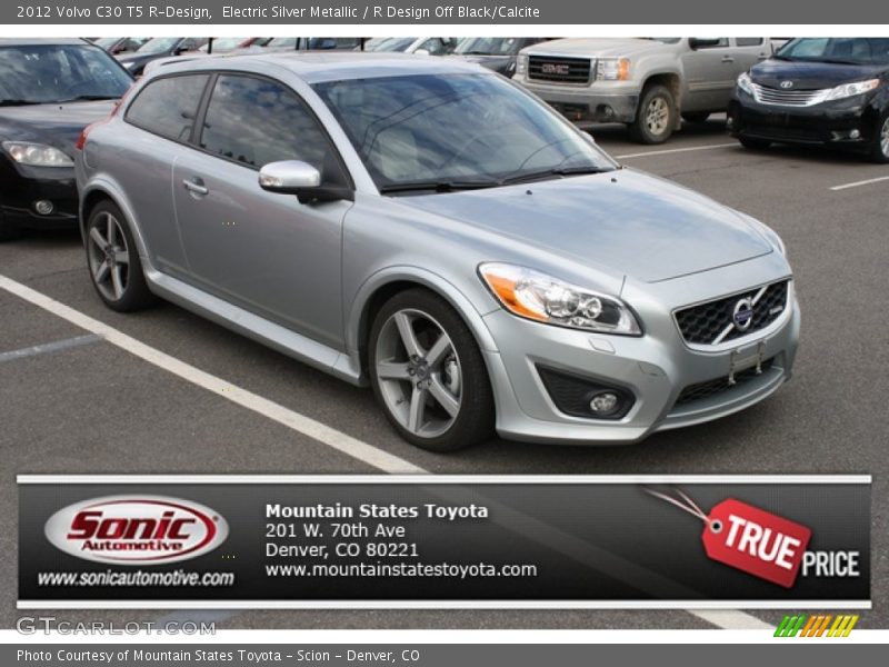 Electric Silver Metallic / R Design Off Black/Calcite 2012 Volvo C30 T5 R-Design