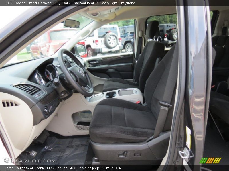 Dark Charcoal Pearl / Black/Light Graystone 2012 Dodge Grand Caravan SXT