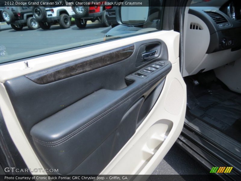 Dark Charcoal Pearl / Black/Light Graystone 2012 Dodge Grand Caravan SXT