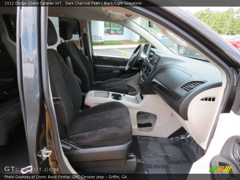 Dark Charcoal Pearl / Black/Light Graystone 2012 Dodge Grand Caravan SXT