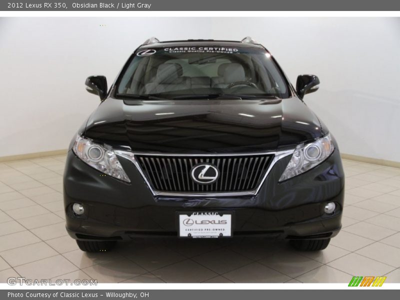 Obsidian Black / Light Gray 2012 Lexus RX 350