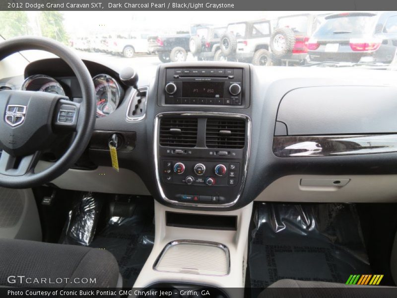Dark Charcoal Pearl / Black/Light Graystone 2012 Dodge Grand Caravan SXT