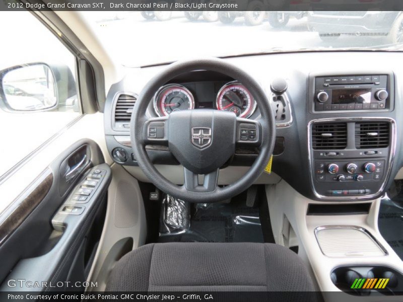 Dark Charcoal Pearl / Black/Light Graystone 2012 Dodge Grand Caravan SXT
