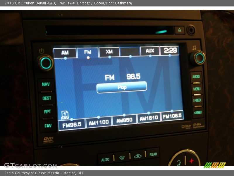 Red Jewel Tintcoat / Cocoa/Light Cashmere 2010 GMC Yukon Denali AWD