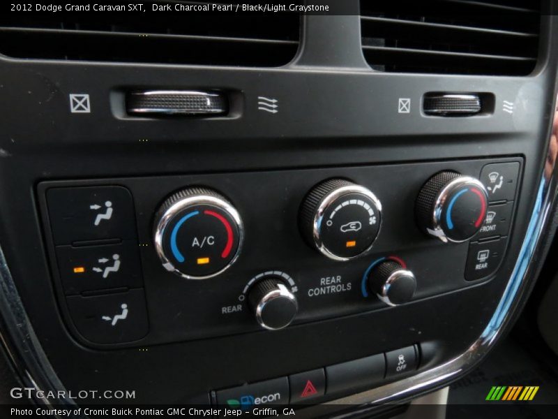 Dark Charcoal Pearl / Black/Light Graystone 2012 Dodge Grand Caravan SXT