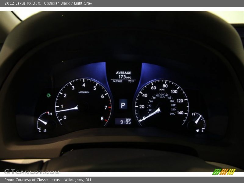  2012 RX 350 350 Gauges