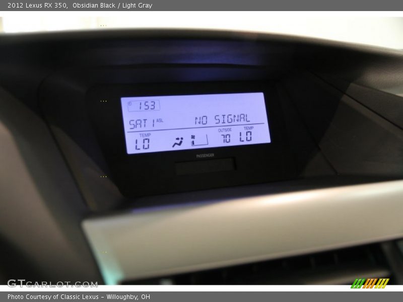 Obsidian Black / Light Gray 2012 Lexus RX 350