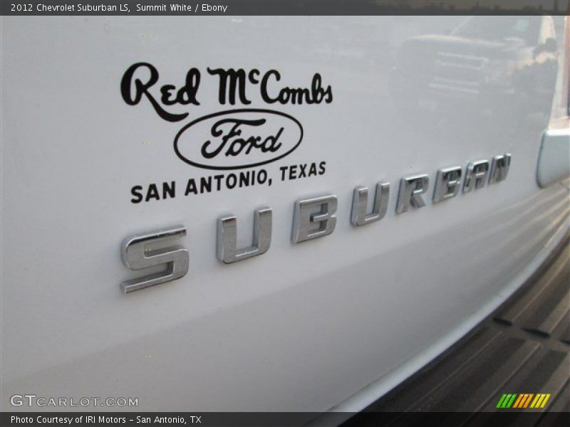 Summit White / Ebony 2012 Chevrolet Suburban LS