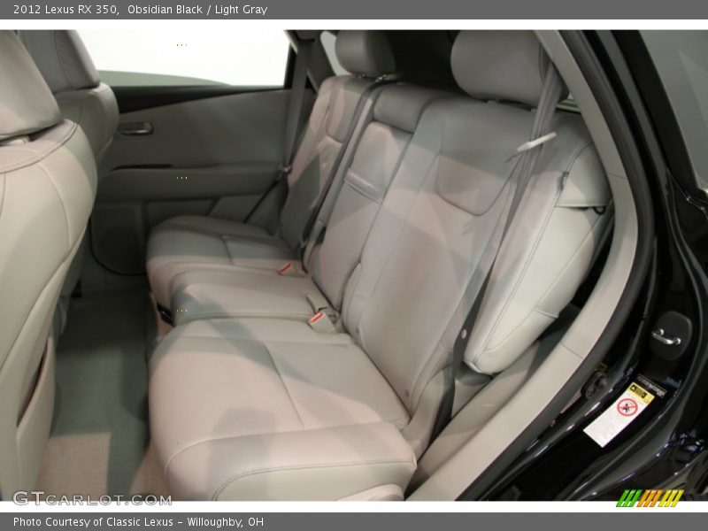 Rear Seat of 2012 RX 350