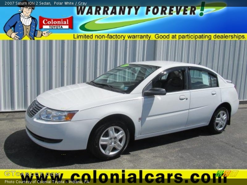 Polar White / Gray 2007 Saturn ION 2 Sedan