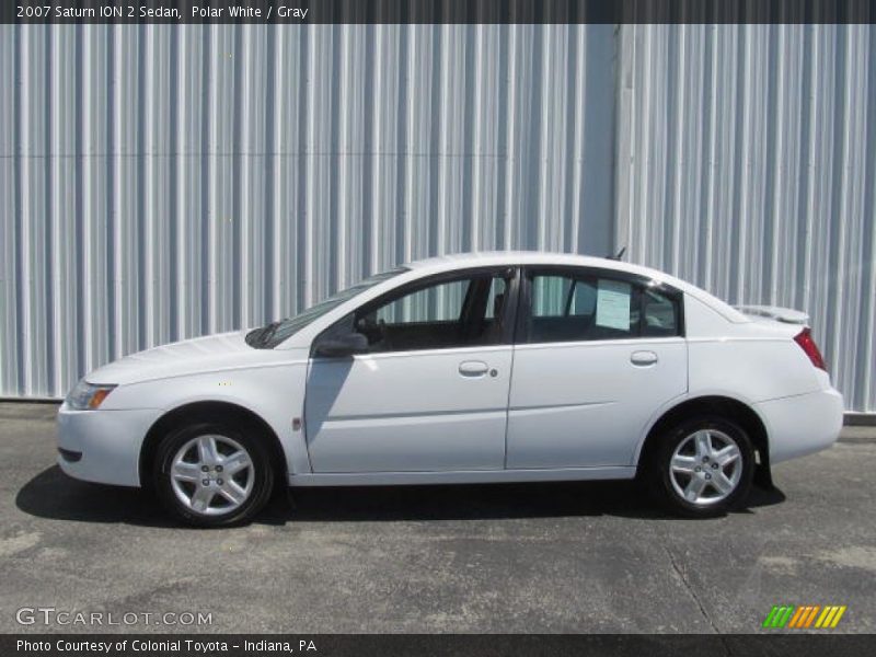 Polar White / Gray 2007 Saturn ION 2 Sedan