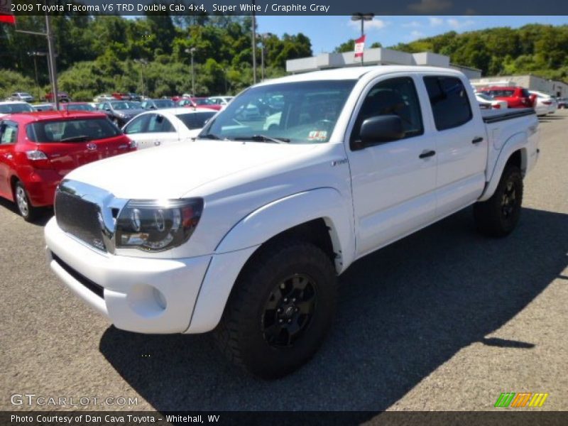 Super White / Graphite Gray 2009 Toyota Tacoma V6 TRD Double Cab 4x4