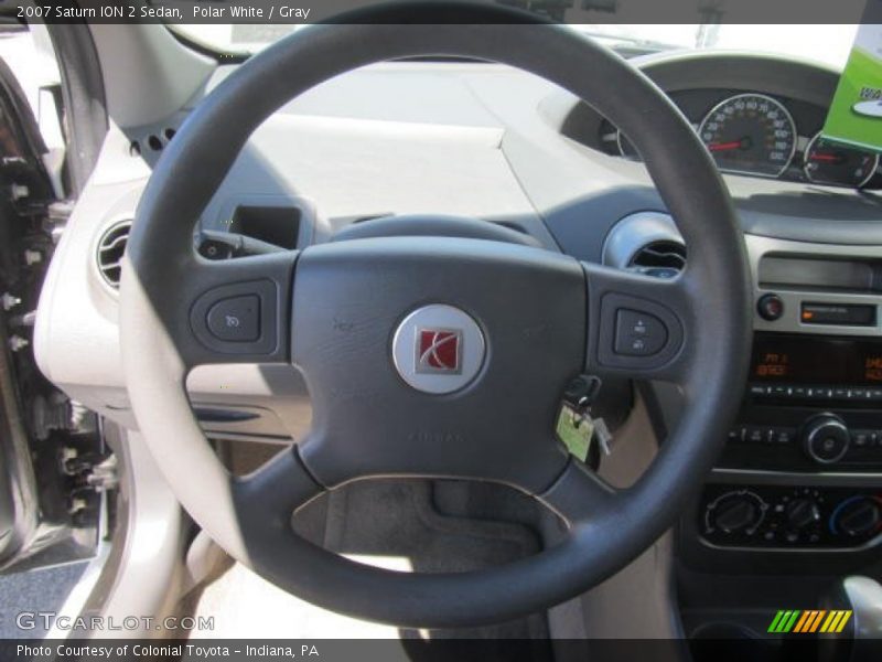 Polar White / Gray 2007 Saturn ION 2 Sedan