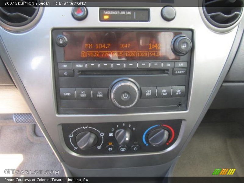 Polar White / Gray 2007 Saturn ION 2 Sedan