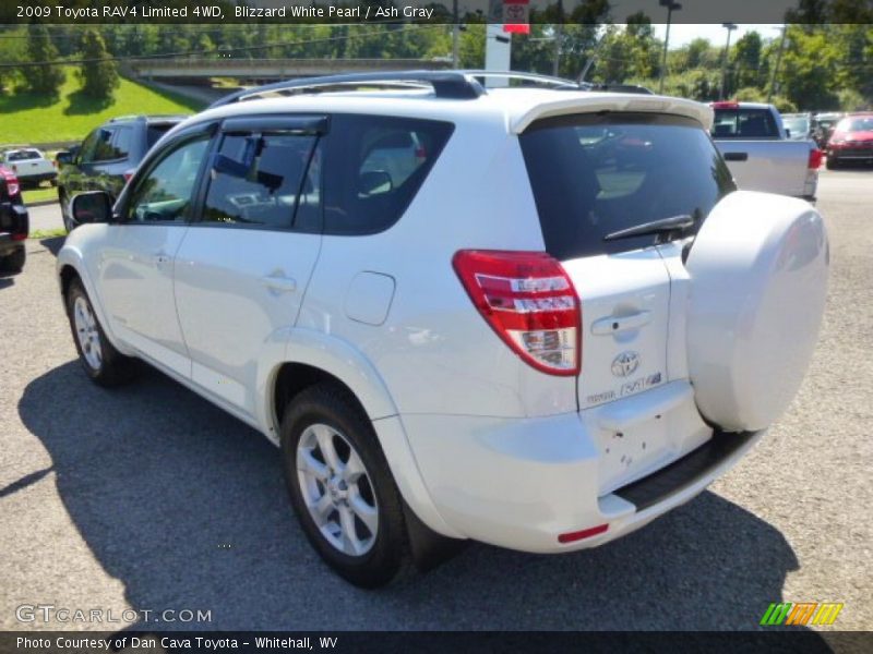Blizzard White Pearl / Ash Gray 2009 Toyota RAV4 Limited 4WD