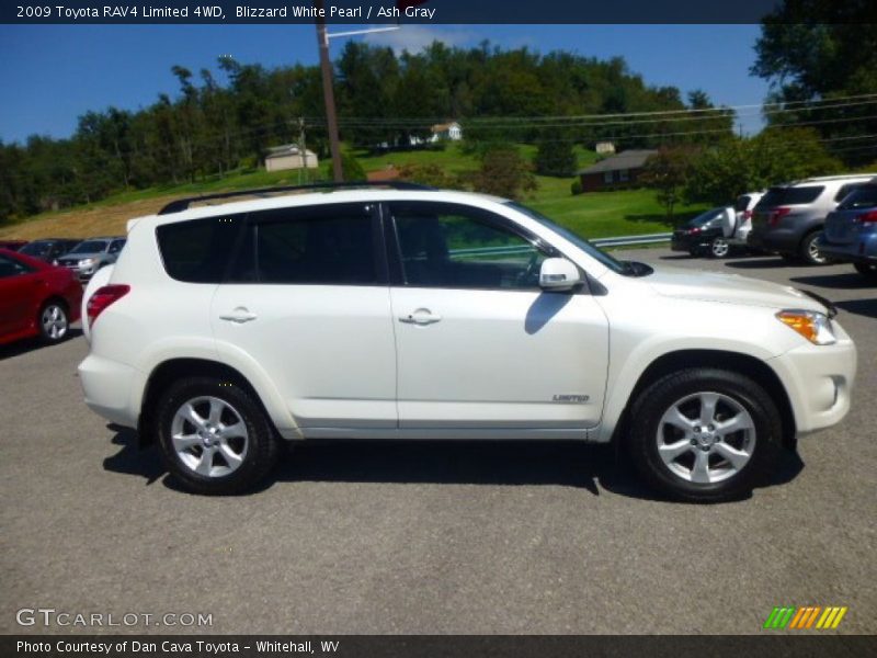 Blizzard White Pearl / Ash Gray 2009 Toyota RAV4 Limited 4WD