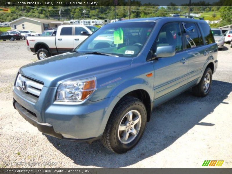 Steel Blue Metallic / Gray 2008 Honda Pilot EX-L 4WD