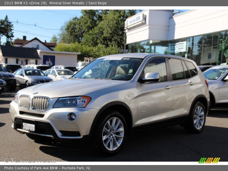 Mineral Silver Metallic / Sand Beige 2013 BMW X3 xDrive 28i