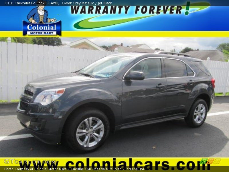 Cyber Gray Metallic / Jet Black 2010 Chevrolet Equinox LT AWD