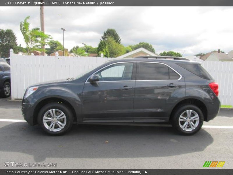 Cyber Gray Metallic / Jet Black 2010 Chevrolet Equinox LT AWD