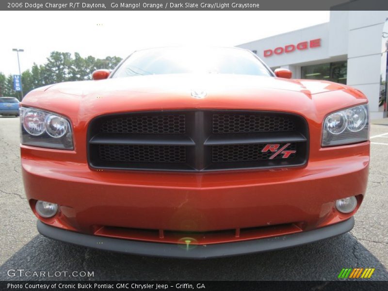 Go Mango! Orange / Dark Slate Gray/Light Graystone 2006 Dodge Charger R/T Daytona