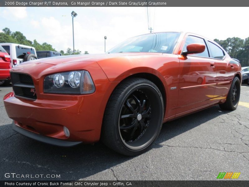 Go Mango! Orange / Dark Slate Gray/Light Graystone 2006 Dodge Charger R/T Daytona