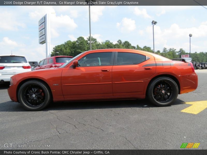 Go Mango! Orange / Dark Slate Gray/Light Graystone 2006 Dodge Charger R/T Daytona