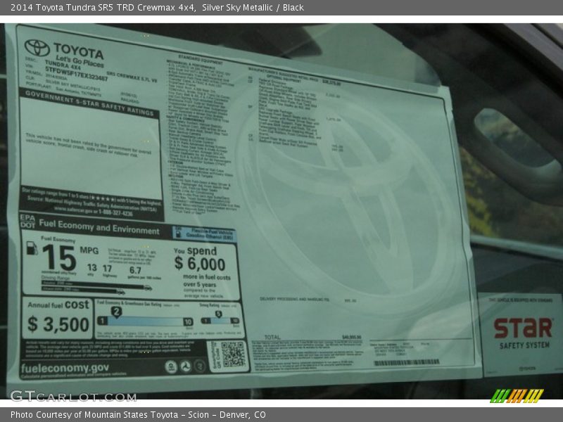 Silver Sky Metallic / Black 2014 Toyota Tundra SR5 TRD Crewmax 4x4