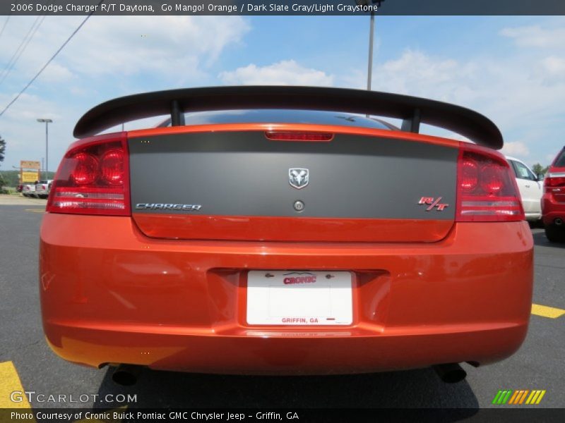 Go Mango! Orange / Dark Slate Gray/Light Graystone 2006 Dodge Charger R/T Daytona