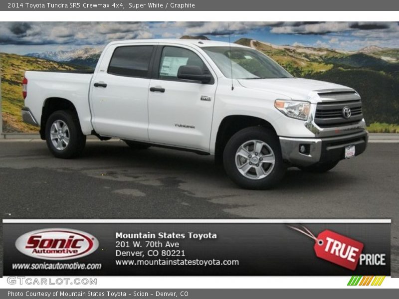 Super White / Graphite 2014 Toyota Tundra SR5 Crewmax 4x4