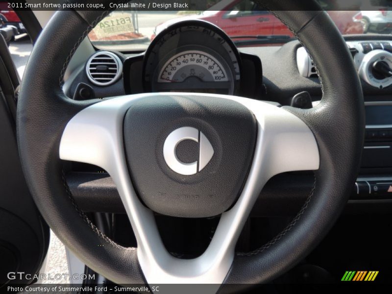 Crystal White / Design Black 2011 Smart fortwo passion coupe