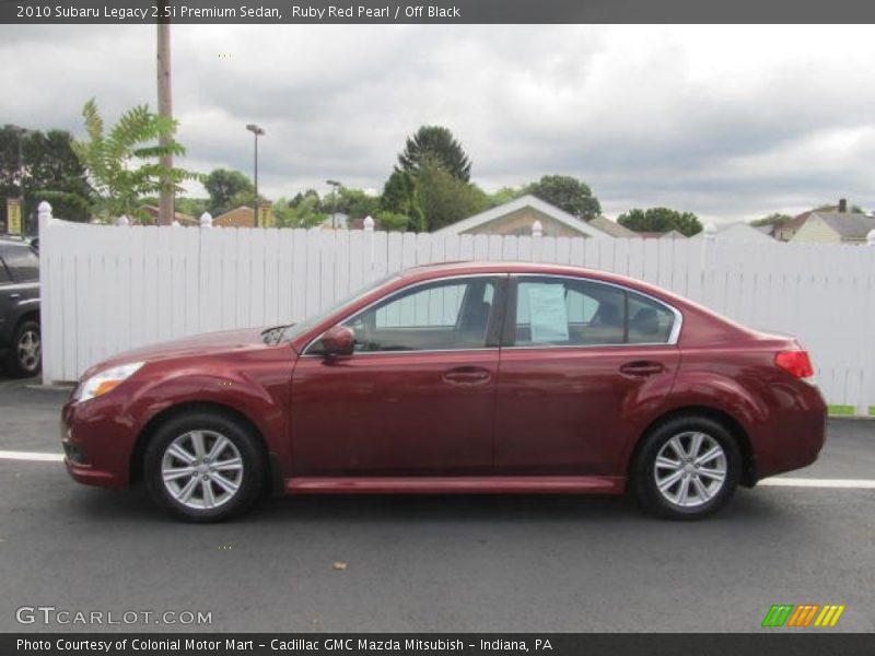 Ruby Red Pearl / Off Black 2010 Subaru Legacy 2.5i Premium Sedan