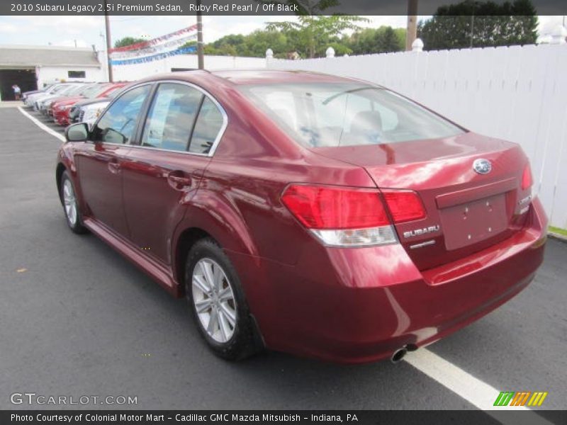 Ruby Red Pearl / Off Black 2010 Subaru Legacy 2.5i Premium Sedan