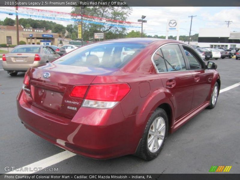 Ruby Red Pearl / Off Black 2010 Subaru Legacy 2.5i Premium Sedan