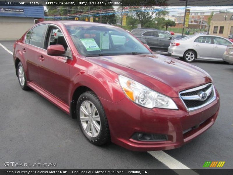 Ruby Red Pearl / Off Black 2010 Subaru Legacy 2.5i Premium Sedan