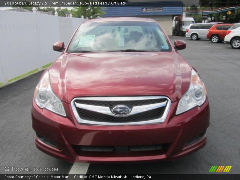 Ruby Red Pearl / Off Black 2010 Subaru Legacy 2.5i Premium Sedan