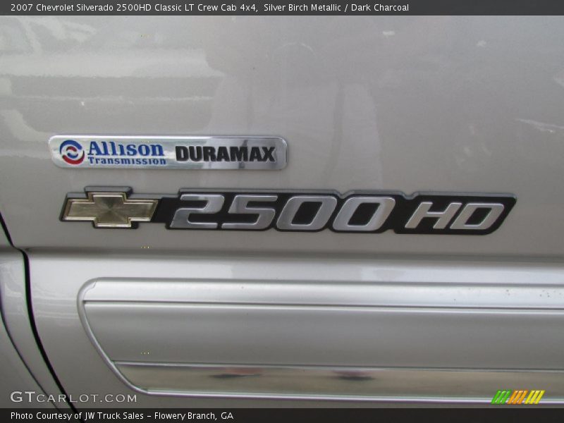 Silver Birch Metallic / Dark Charcoal 2007 Chevrolet Silverado 2500HD Classic LT Crew Cab 4x4