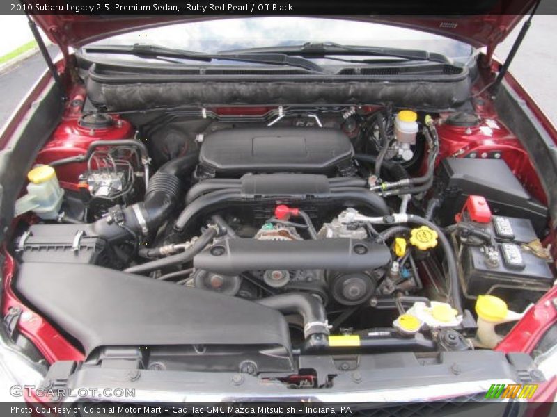 Ruby Red Pearl / Off Black 2010 Subaru Legacy 2.5i Premium Sedan