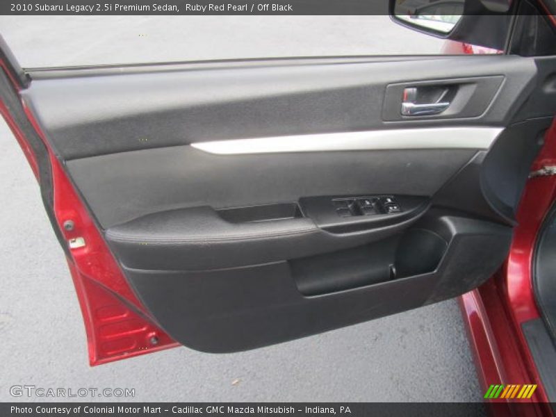 Ruby Red Pearl / Off Black 2010 Subaru Legacy 2.5i Premium Sedan