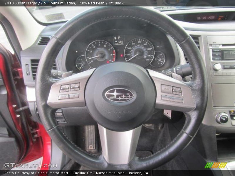 Ruby Red Pearl / Off Black 2010 Subaru Legacy 2.5i Premium Sedan