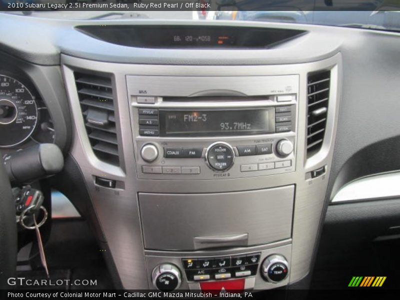 Ruby Red Pearl / Off Black 2010 Subaru Legacy 2.5i Premium Sedan