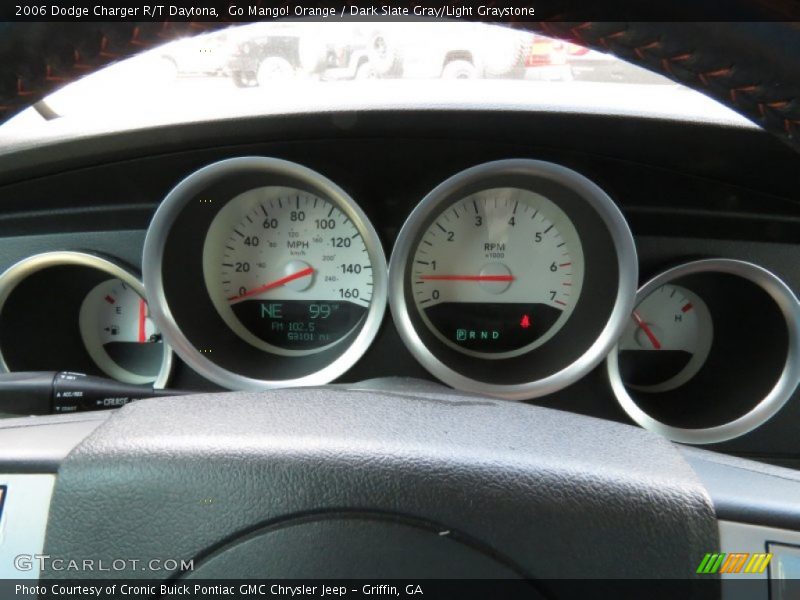 Go Mango! Orange / Dark Slate Gray/Light Graystone 2006 Dodge Charger R/T Daytona